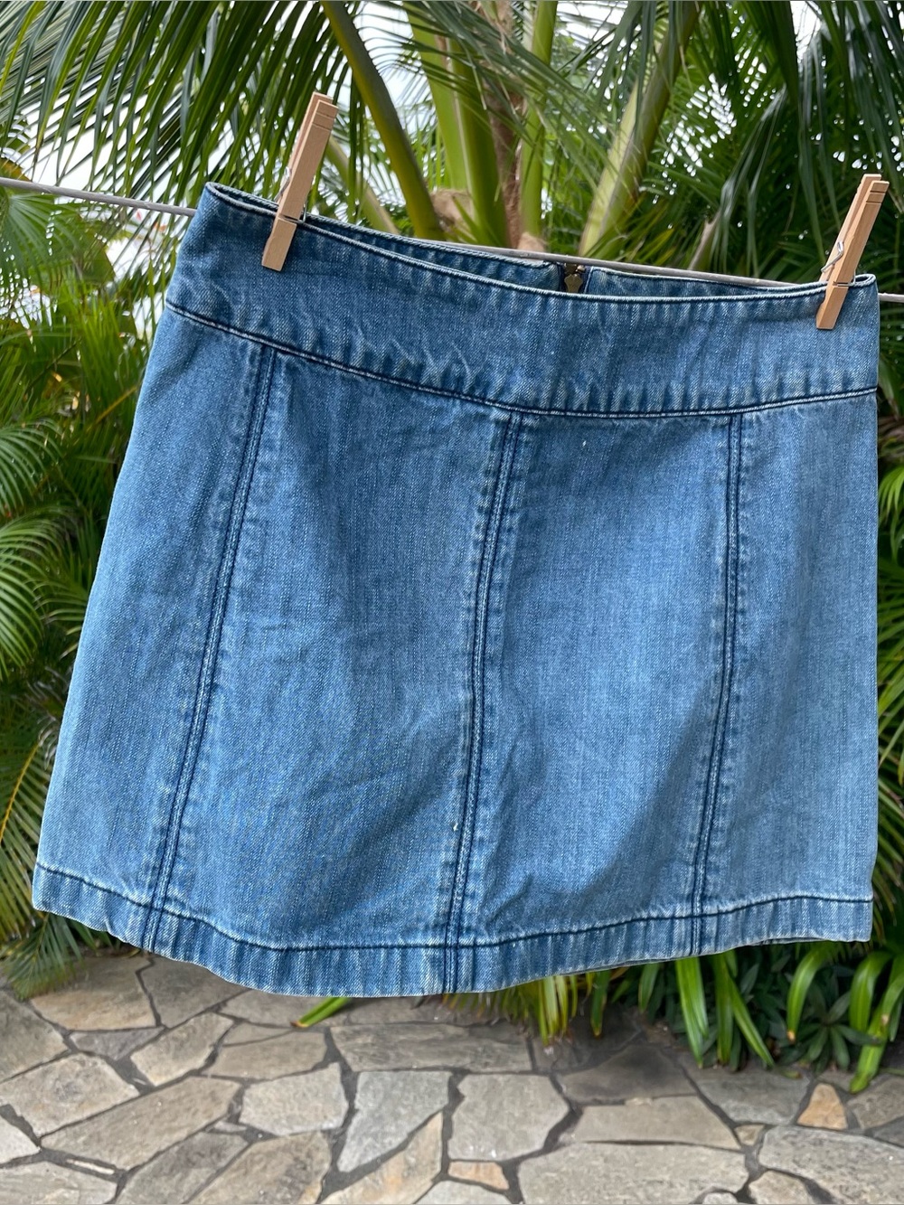 Free People Mini Jean Skirt
